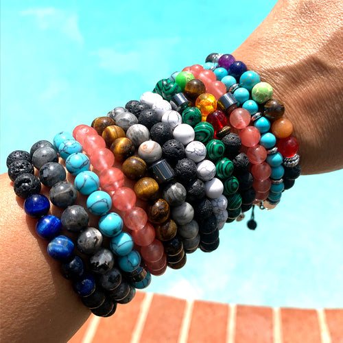 Lava Rock Beaded Bracelet - 8MM