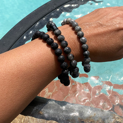 Lava Rock Beaded Bracelet - 8MM