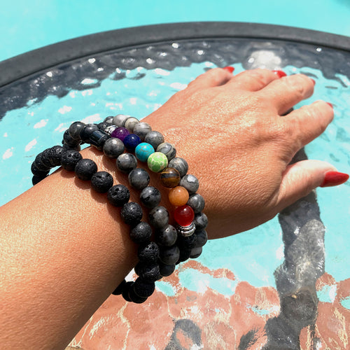 Lava Rock Beaded Bracelet - 8MM