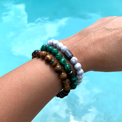 Tigers's Eye Natural Gemstone Beaded Bracelet - 8MM