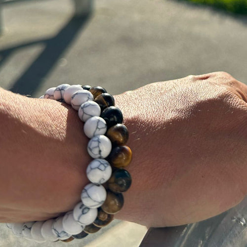 Tigers's Eye Natural Gemstone Beaded Bracelet - 8MM