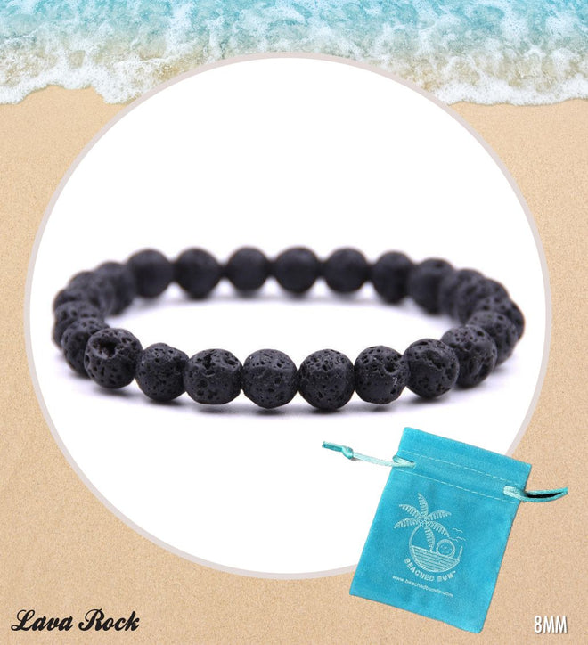 Lava Rock Beaded Bracelet - 8MM