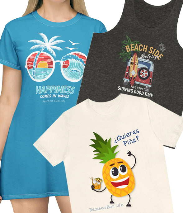 Fun TShirts, Tank Tops & TShirt Dresses – BeachedBumLLC