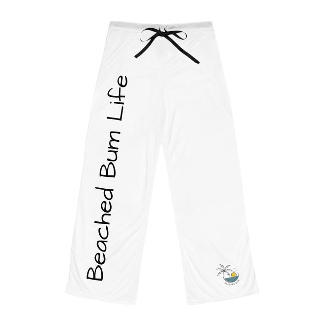 BEACHED BUM LIFE - Women's Pajama Pants (AOP) - WHITE