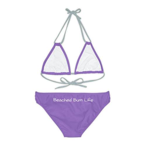 Strappy Bikini Set (AOP) - PURPLE