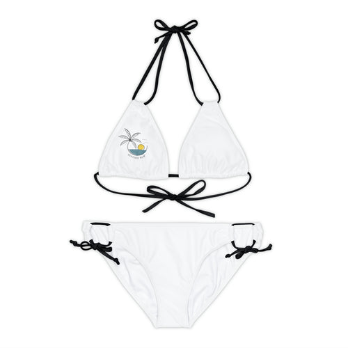 Strappy Bikini Set (AOP) - WHITE