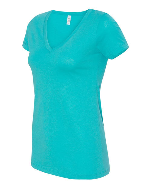 Turquoise Women's V Neck  T-Shirt
