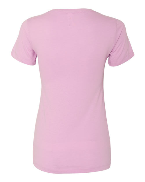 Women's V Neck Lilac Pink T-Shirt