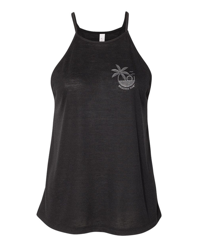 Bella + Canvas Black Women's Flowy High-Neck Tank