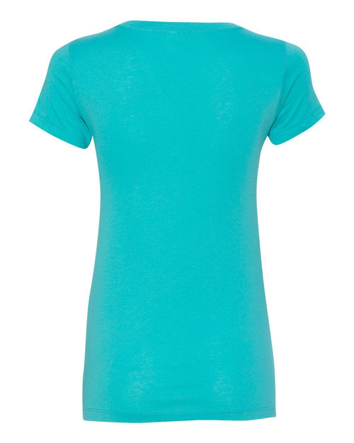 Turquoise Women's V Neck  T-Shirt